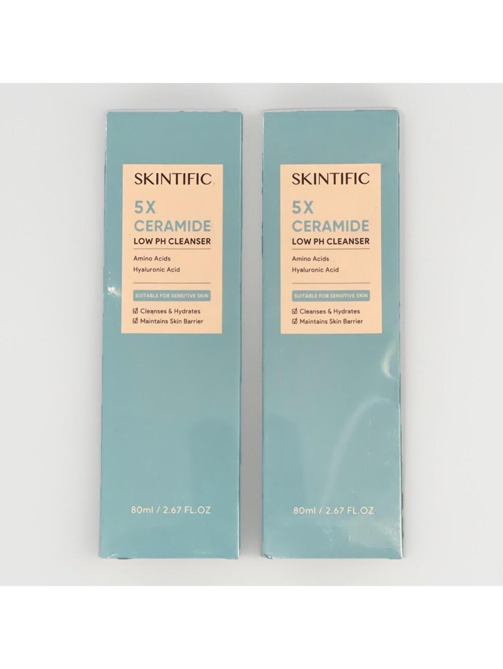 Skintific 5X Ceramide Low pH Cleanser / Sensitive Skin/ 80ml 2.67oz / SET OF 2